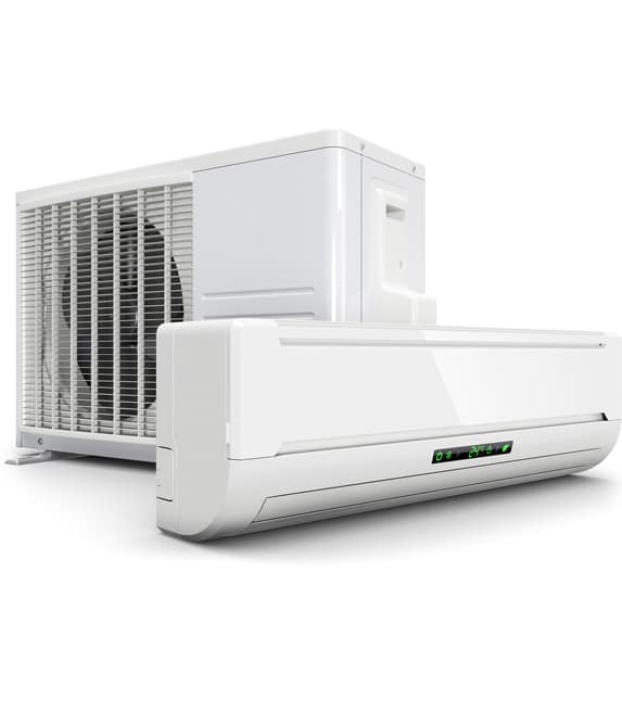 Air Conditioning Split System Isolated on White Background — Air Conditioning Professionals in Pacific Palms, NSW