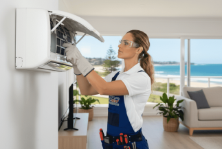 photo of the trustworthy reliable woman that works for KoolHeat, the best air conditioning Forster expert. 100% Trusted alongside other local names such as: j&l air conditioning.