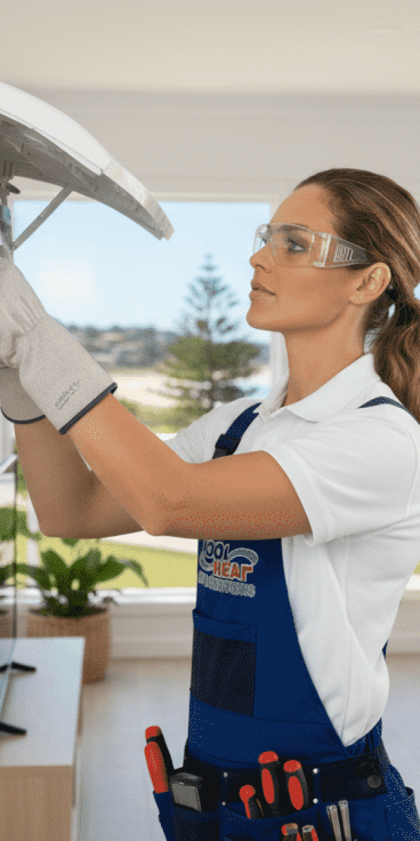 photo of the trustworthy reliable woman that works for KoolHeat, the best air conditioning Forster expert 100% better than j&l air conditioning.